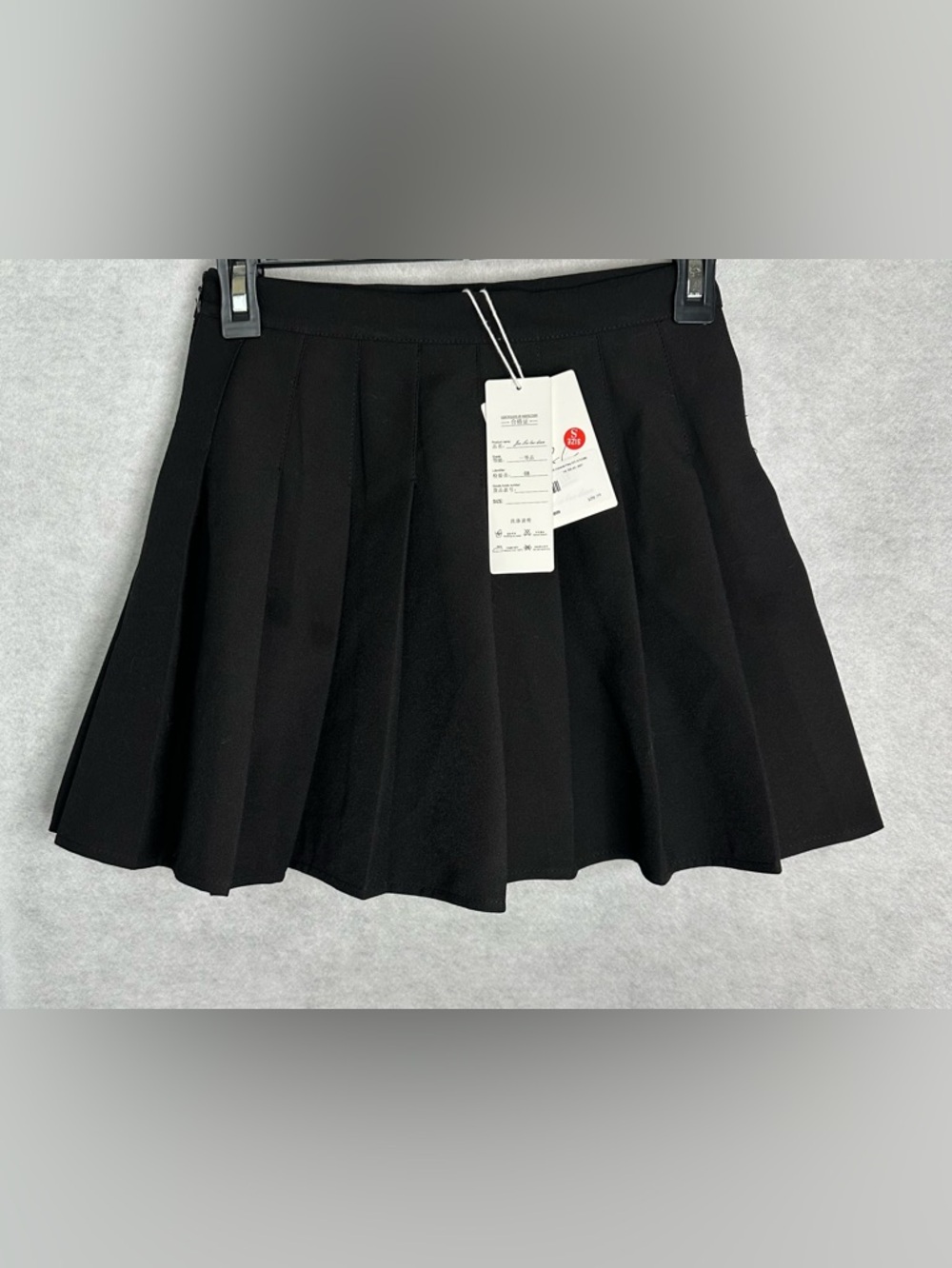 J&L Jia Lei lao dian Black Pleated A-Line Skort NWT